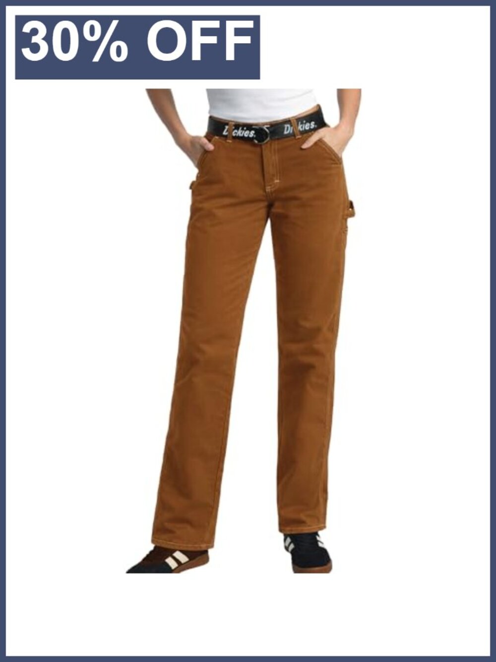 Womens High Rise Straight Leg Carpenter Work Pants Utility